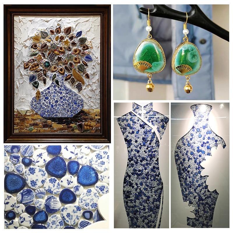 50 g keraminės mozaikinės plytelės kelių spalvų netaisyklingi akmenys rankų darbo „pasidaryk pats“ meno mozaikos kūrimas amatams Kūrybinis hobis namų sienų dekoras