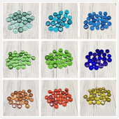 100 g plăci de mozaic din sticlă transparentă Mărgele plate rotunde pentru artizanat Pietre decorative din sticlă pentru realizarea de mozaic