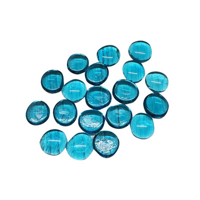 100 g plăci de mozaic din sticlă transparentă Mărgele plate rotunde pentru artizanat Pietre decorative din sticlă pentru realizarea de mozaic