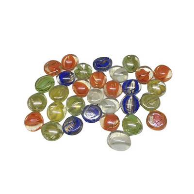 100 g plăci de mozaic din sticlă transparentă Mărgele plate rotunde pentru artizanat Pietre decorative din sticlă pentru realizarea de mozaic