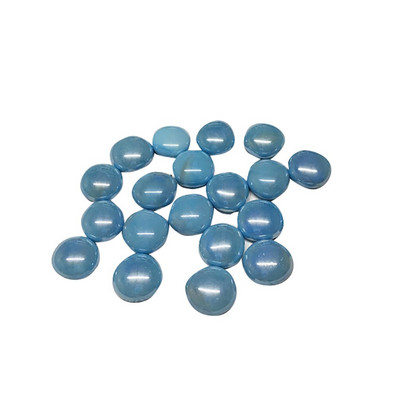 100 g plăci de mozaic din sticlă transparentă Mărgele plate rotunde pentru artizanat Pietre decorative din sticlă pentru realizarea de mozaic