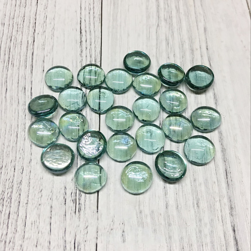 Badu.bg 100g прозрачни стъклени мозаечни плочки Кръгли плоски мъниста ...