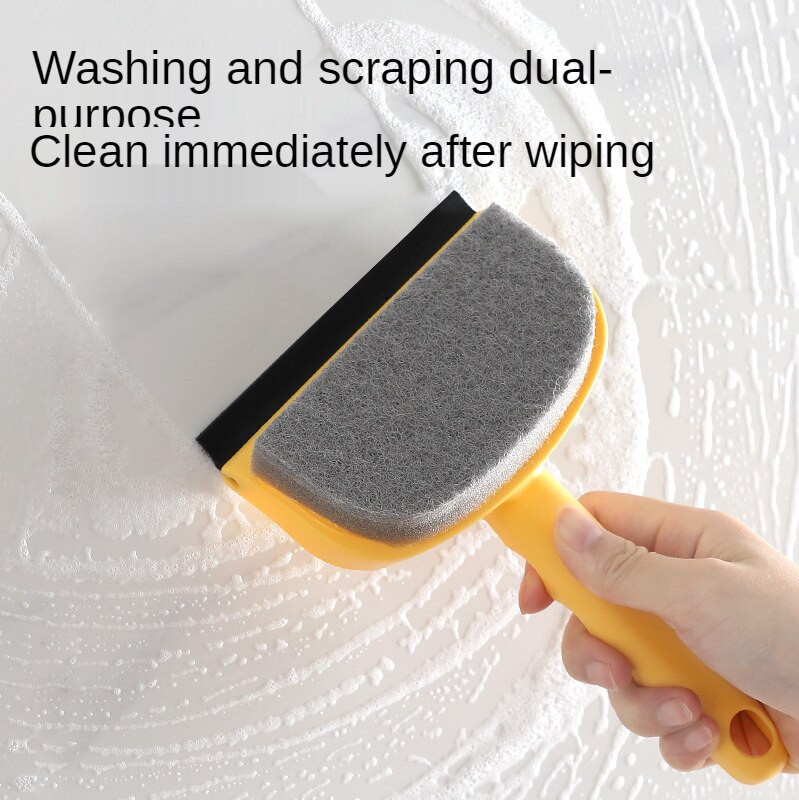 Îndepărtare gratuită Perie pentru ecran pentru ștergere Răzut pentru sticlă din plastic două în unu Razuirea ferestrelor de acasă Plasă de nisip Praf Perie de curățare a ferestrelor