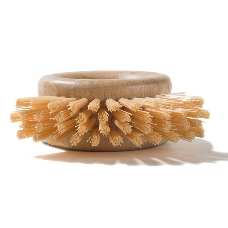 Βούρτσα καθαρισμού κουζίνας Σιζάλ μπαμπού σε σχήμα δακτυλίου λαβή για πιάτα Μπολ Κατσαρόλα Βούρτσα φρούτων λαχανικών Βούρτσα καθαρισμού Εργαλεία κουζίνας