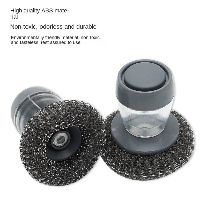 Vedel multifunktsionaalne võib nõusid pesta hari köögipuhastusvidin vedel terastraadist kuul laisk puhastushari potti magic