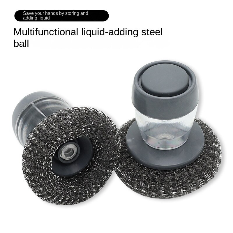 Vedel multifunktsionaalne võib nõusid pesta hari köögipuhastusvidin vedel terastraadist kuul laisk puhastushari potti magic