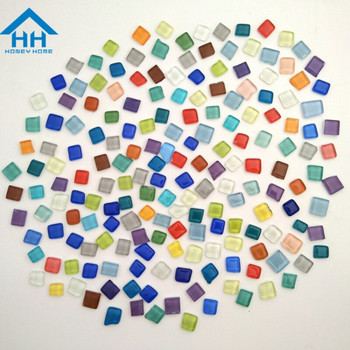 100g Неправилна Направи си сам мозайка Изработка на плочки Rainbow Stones Candy Mosaic Tiles Art Crafts Transparent Glass Tessera Garden Decoration