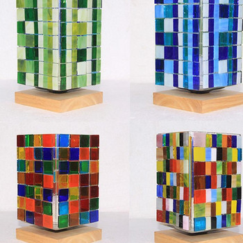 100g ακανόνιστο μωσαϊκό DIY Κατασκευή πλακιδίων Rainbow Stones Candy Mosaic Tiles Art Crafts Διαφανές γυαλί Τέσσερα Διακόσμηση κήπου