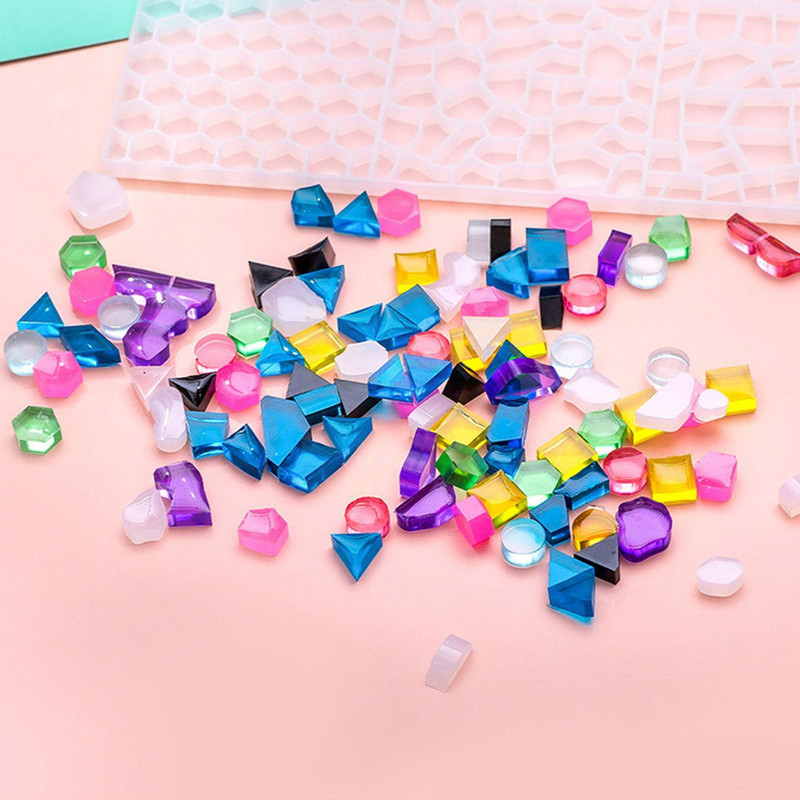 Forme din silicon cu model de particule de mozaic pentru rășină epoxidică, sub formă de subțire, sub-masaike, artizanat cu particule U9i6