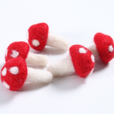 „Pasidaryk pats“ vilnos veltinio apdaila Veltinis „Pom Pom“ rankų darbo medžiagos Grybų amatai vaikams Veltinio rutulinė medžiaga Para Manualidades Navidad