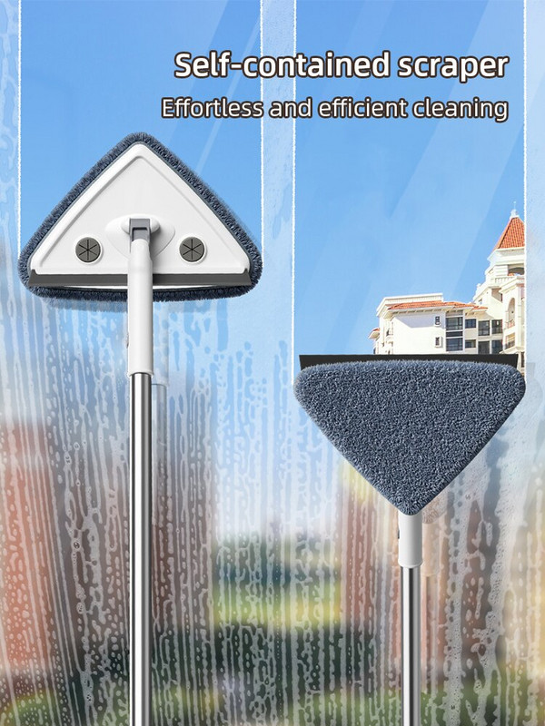 MOPALL kolmnurkne aknapuhastusmopp Multifunktsionaalne sissetõmmatav klaasipuhasti aknapesuvahend seina- ja aknapuhastusvahend