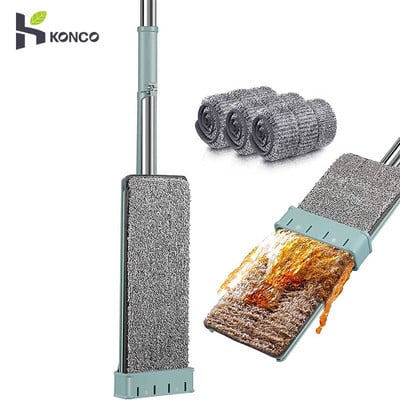 Mikrofiibrist lame mop kätevabalt pigistatav põrandamopp koos 2 pestava mopipadjaga Lazy Mop majapidamises kasutatavad puhastusvahendid