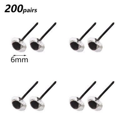 Nonvor 200 porų plastikinės akutės adatiniam vėlimui Meškiukai Lėlės Gyvūnai „Pasidaryk pats“ rankų darbo žaislinės lėlės priedai 2/3/4/5/6 mm