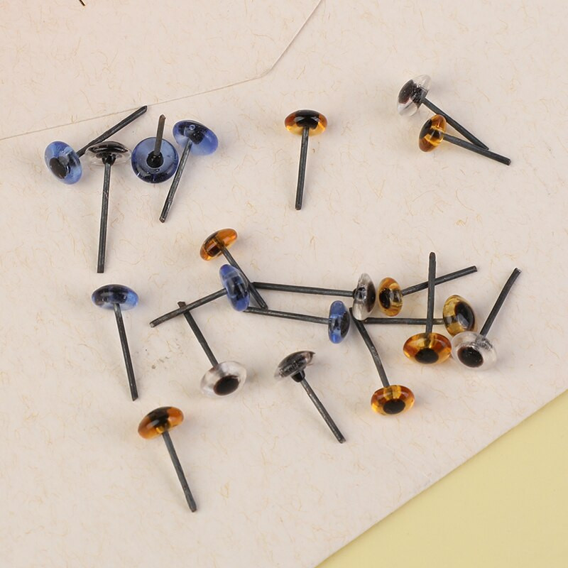 Nonvor 200 porų plastikinės akutės adatiniam vėlimui Meškiukai Lėlės Gyvūnai „Pasidaryk pats“ rankų darbo žaislinės lėlės priedai 2/3/4/5/6 mm