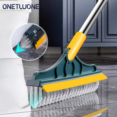 Perie de curățare rotativă Perie pentru frecat pentru podea din bucătărie, cu mâner lung, Mop de mătură rigidă pentru spălarea ferestrelor Perie pentru crăpături