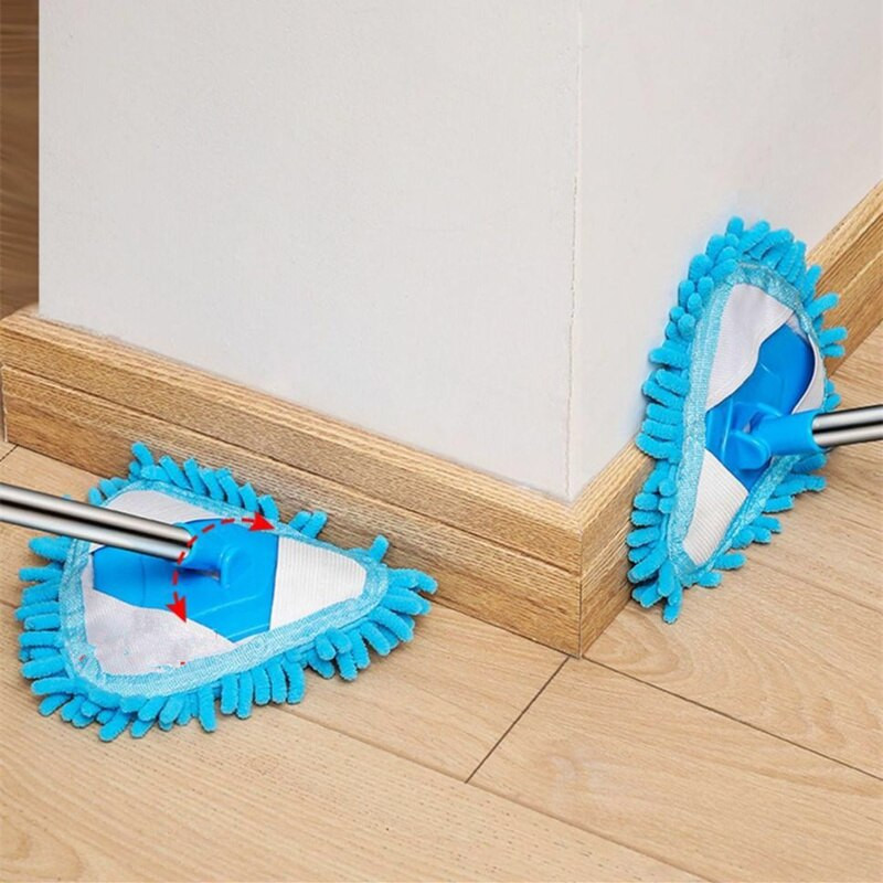 Triangle Lazy Cleaning Mop Πτυσσόμενη σφουγγαρίστρα σενίλ Σφουγγαρίστρα σκόνης καθαρισμού πλακιδίων τοίχου και οροφής Καθαρισμός οικιακής σφουγγαρίστρας τζαμιού δαπέδου