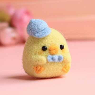 Desene animate din pâslă de lână de rață Seturi cu punct de cruce de bricolaj Animal amuzant Poke Poke Needle Needlework Papusa Cadou de Craciun Decorat pentru casa