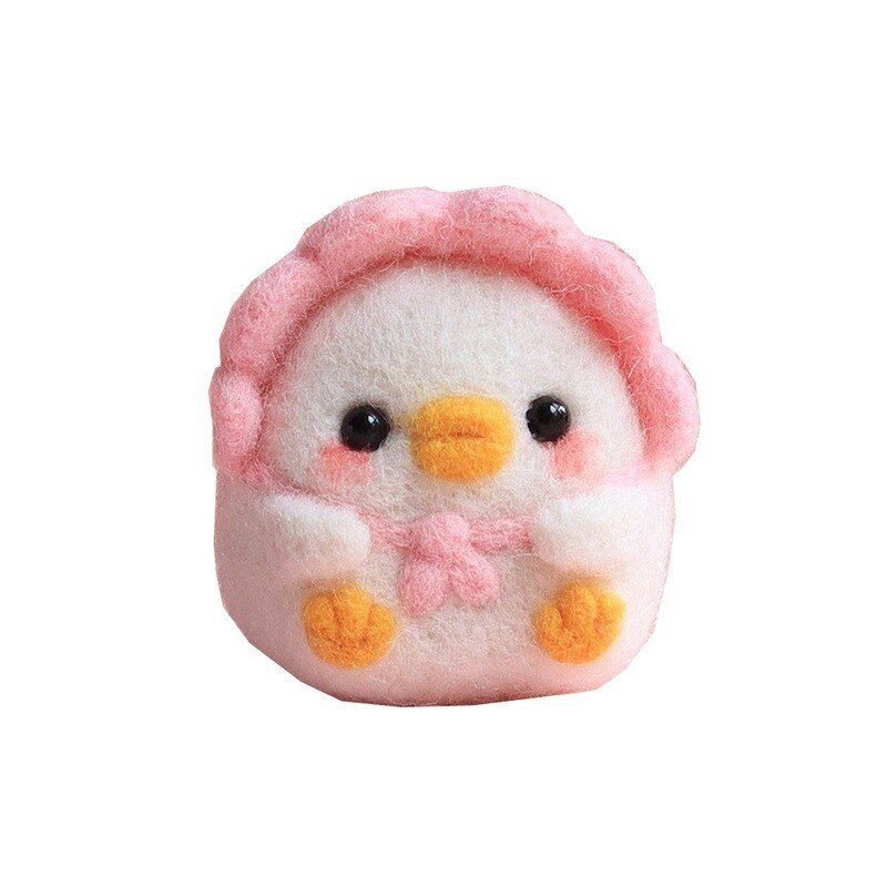 Desene animate din pâslă de lână de rață Seturi cu punct de cruce de bricolaj Animal amuzant Poke Poke Needle Needlework Papusa Cadou de Craciun Decorat pentru casa