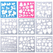 LMDZ 2/7PCS Σετ χειροτεχνίας μαλλί τσόχα φόρμα βελόνας με λαβή για DIY Craft Στένσιλ Απλικέ Χειροτεχνίας