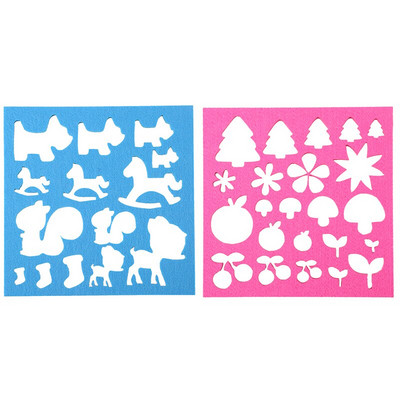 LMDZ 2/7PCS Σετ χειροτεχνίας μαλλί τσόχα φόρμα βελόνας με λαβή για DIY Craft Στένσιλ Απλικέ Χειροτεχνίας