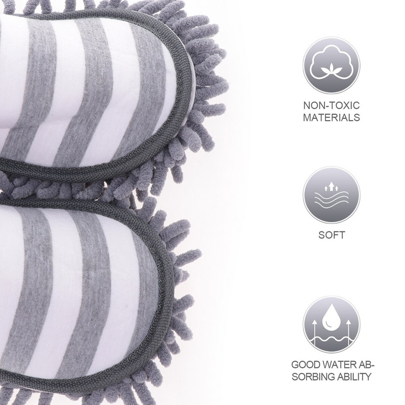 1 ζευγάρι γυναικείες παντόφλες Lazy mop Παντόφλες μπάνιου ανδρών unisex για στεγνό καθάρισμα ποδιών Slipper Drag Shoe Mop Οικιακά εργαλεία