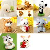 DIY villavildist nõelviltimiskomplekti tooraine täiskasvanutele mõeldud multifilmiloomadele täiskasvanute nõelviltimiskomplektile Villavilt DIY C66