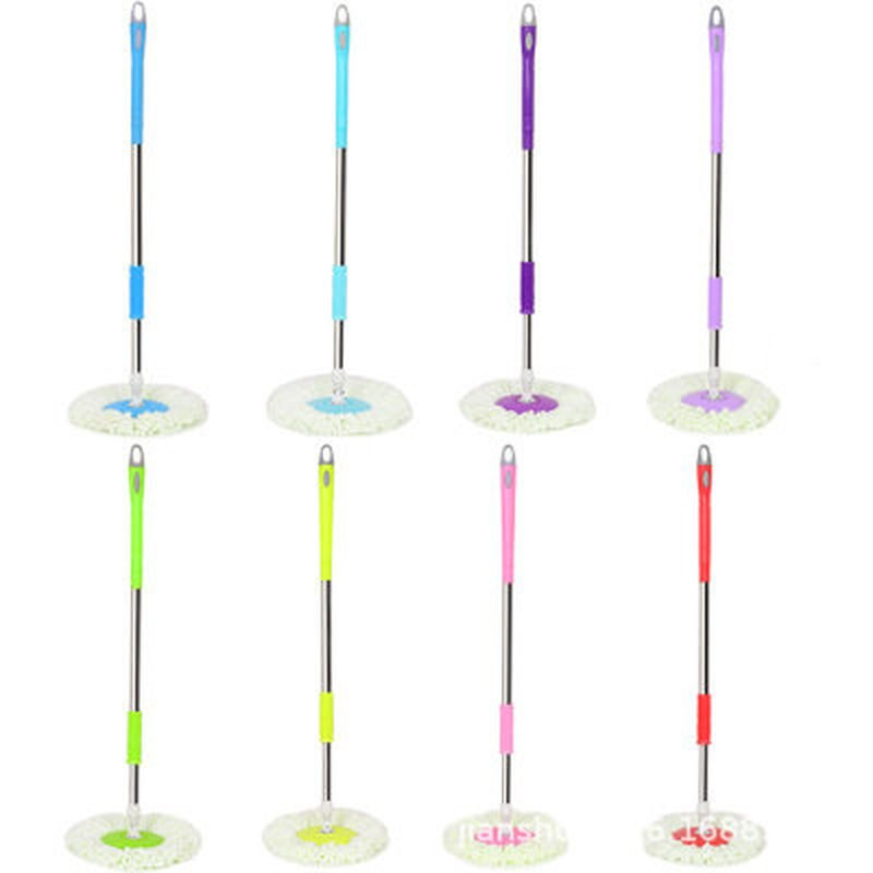 Καθαριστικό δαπέδου 360 μοιρών Περιστρεφόμενος στύλος σφουγγαρίστρας Παχύς από ανοξείδωτο χάλυβα αναδιπλούμενος πτυσσόμενος πρέσας χεριών Spin Dry Magic Mop Cleaning Mop Spin