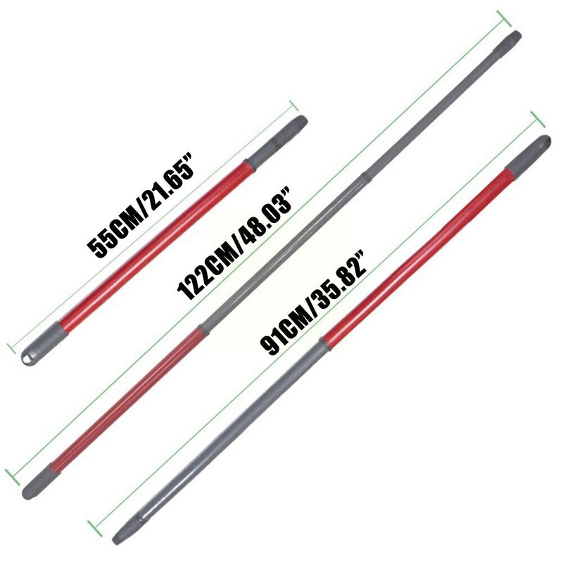 Περιστροφική ράβδος σφουγγαρίστρας 55-122 cm Εφαρμογή O-cedar/Vileda σε τρία τμήματα εγκατάστασης Τηλεσκοπική ράβδος σφουγγαρίστρας Easy Durable B3U2