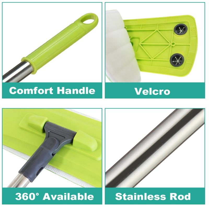 Πλύσιμο δαπέδου Μικροΐνες Επίπεδες σφουγγαρίστρες Παντόφλες Σκούπα Απαραίτητα για το σπίτι Πρακτικά Εύκολα Εργαλεία Καθαρισμού Νέα Είδη Πολυλειτουργικό ξεσκονόπανο