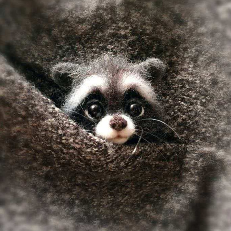 „Pasidaryk pats“ Moterys / Vyrai Kišeninis gyvūnas Naminė lėlė Žaislas Vilna adatų vėlimo rinkinys „Pasidaryk pats“ nebaigtas šuns katės lapės galvos dekoras