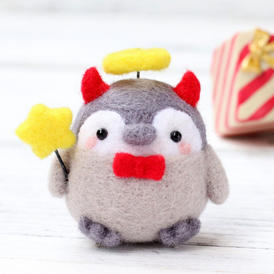 DIY Vuneni filc za šivanje Zabavni crtani film Rukotvorine za filcanje iglom Kompleti za početnike Ručno izrađeni materijali za odrasle Djevojka Festival rukotvorina djeca