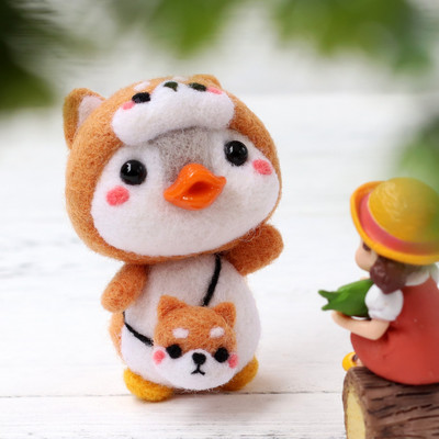 DIY Vuneni filc za šivanje Zabavni crtani film Rukotvorine za filcanje iglom Kompleti za početnike Ručno izrađeni materijali za odrasle Djevojka Festival rukotvorina djeca