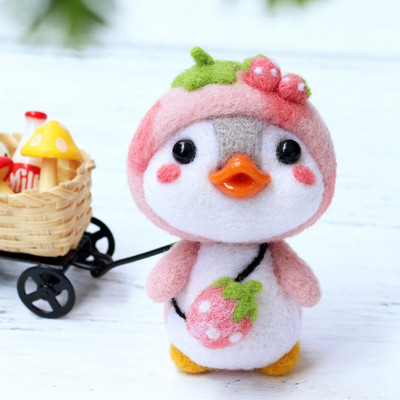 DIY Vuneni filc za šivanje Zabavni crtani film Rukotvorine za filcanje iglom Kompleti za početnike Ručno izrađeni materijali za odrasle Djevojka Festival rukotvorina djeca