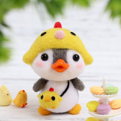 DIY Vuneni filc za šivanje Zabavni crtani film Rukotvorine za filcanje iglom Kompleti za početnike Ručno izrađeni materijali za odrasle Djevojka Festival rukotvorina djeca