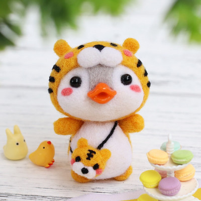 DIY Vuneni filc za šivanje Zabavni crtani film Rukotvorine za filcanje iglom Kompleti za početnike Ručno izrađeni materijali za odrasle Djevojka Festival rukotvorina djeca