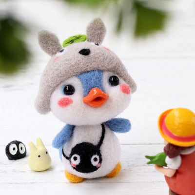 DIY Vuneni filc za šivanje Zabavni crtani film Rukotvorine za filcanje iglom Kompleti za početnike Ručno izrađeni materijali za odrasle Djevojka Festival rukotvorina djeca