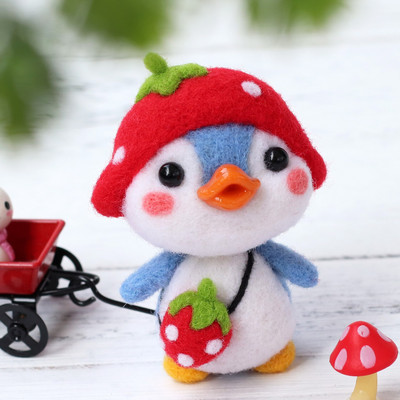 DIY Vuneni filc za šivanje Zabavni crtani film Rukotvorine za filcanje iglom Kompleti za početnike Ručno izrađeni materijali za odrasle Djevojka Festival rukotvorina djeca