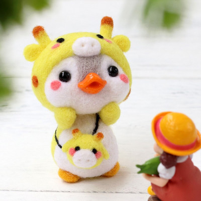 DIY Vuneni filc za šivanje Zabavni crtani film Rukotvorine za filcanje iglom Kompleti za početnike Ručno izrađeni materijali za odrasle Djevojka Festival rukotvorina djeca