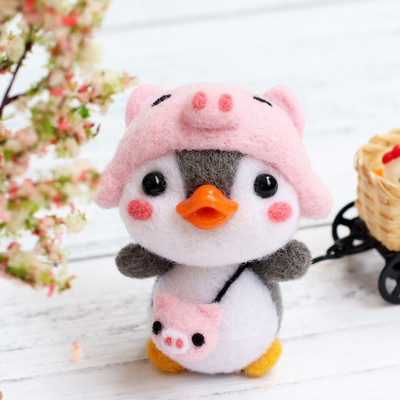 DIY Vuneni filc za šivanje Zabavni crtani film Rukotvorine za filcanje iglom Kompleti za početnike Ručno izrađeni materijali za odrasle Djevojka Festival rukotvorina djeca