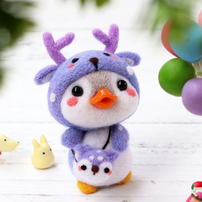 DIY Vuneni filc za šivanje Zabavni crtani film Rukotvorine za filcanje iglom Kompleti za početnike Ručno izrađeni materijali za odrasle Djevojka Festival rukotvorina djeca