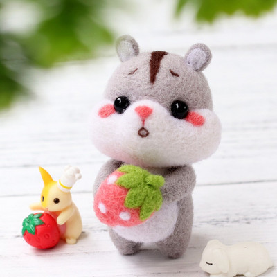 DIY Vuneni filc za šivanje Zabavni crtani film Rukotvorine za filcanje iglom Kompleti za početnike Ručno izrađeni materijali za odrasle Djevojka Festival rukotvorina djeca