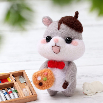 DIY Vuneni filc za šivanje Zabavni crtani film Rukotvorine za filcanje iglom Kompleti za početnike Ručno izrađeni materijali za odrasle Djevojka Festival rukotvorina djeca