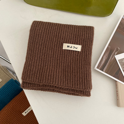 Eșarfă de iarnă de damă, de culoare uni, cu logo