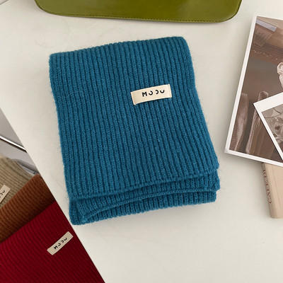 Eșarfă de iarnă de damă, de culoare uni, cu logo