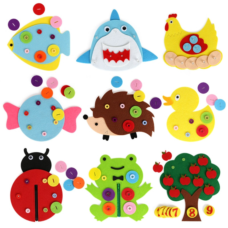 Ζώα του δάσους Θέμα DIY Υλικό Ύφασμα Πακέτο Παιδικό Εκπαιδευτικό Παιχνίδι Παιδί Χειροποίητο Πανί Κατασκευής Μη υφαντό Υλικό τσόχας κοπής