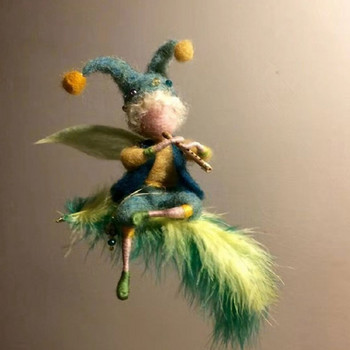 Little Fairy DIY Craft Needle Felting Animal Kit Σετ χειροποίητα μη τελειωμένα τσόχα παιχνίδια Υλικό χειροτεχνίας Εργαλείο μαλλί βελόνας τσόχας