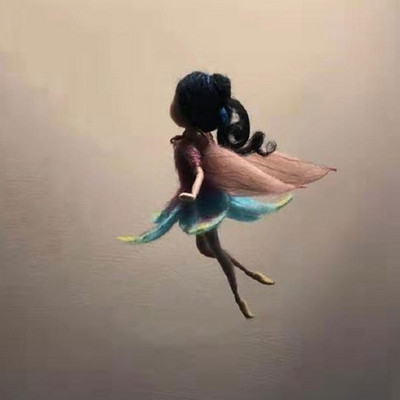 Little Fairy „Pasidaryk pats“ amatų adatų vėlimo gyvūnų rinkinys Rankdarbių nebaigtų veltinio žaislų amatų medžiaga adatų vėlimo vilnos įrankis