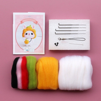 Φρούτα Ζώο μαλλί Felt Poke Υλικό Τσάντα Penguin DIY Wool Felt Poke Fun Kids Kits Ενήλικες Χειροποίητες χειροτεχνίες για κορίτσια