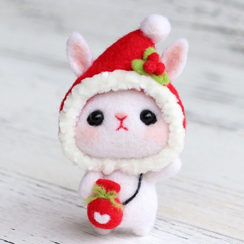 Φρούτα Ζώο μαλλί Felt Poke Υλικό Τσάντα Penguin DIY Wool Felt Poke Fun Kids Kits Ενήλικες Χειροποίητες χειροτεχνίες για κορίτσια