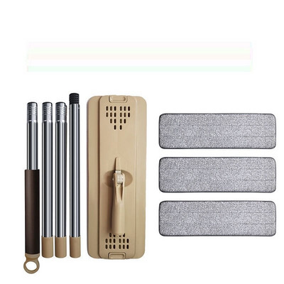 Διμερής σφουγγαρίστρα υφασμάτινο πλύσιμο δαπέδου οικιακού καθαρισμού Αντικατάσταση κάδου σετ με Spin Flat Microfiber Magic Lazy Hand Free